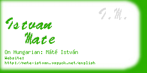 istvan mate business card