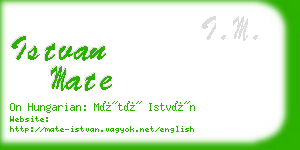 istvan mate business card